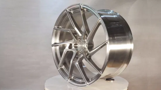 모노 블록 단조 자동 1 피스 휠 림 22인치 하이퍼 실버 밝은 질감 마감 자동차 바퀴 타이어용 알루미늄 림 맞춤 크기 사용자 정의